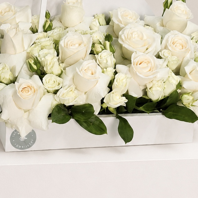 Luxury White Rose Box for New Baby Girl – Welcome Baby Girl 4