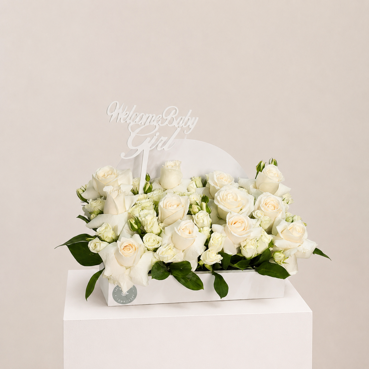 Luxury White Rose Box for New Baby Girl – Welcome Baby Girl 2