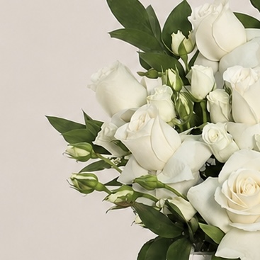Luxury White Rose Graduation Box with Congratulations Topper 6