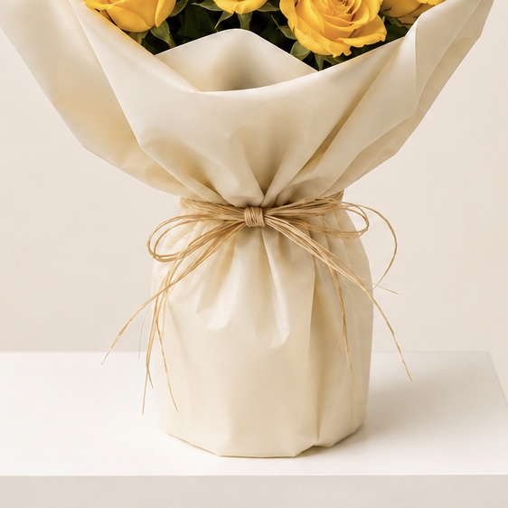 Small Yellow Rose Bouquet | 15 Fresh Yellow Roses 5