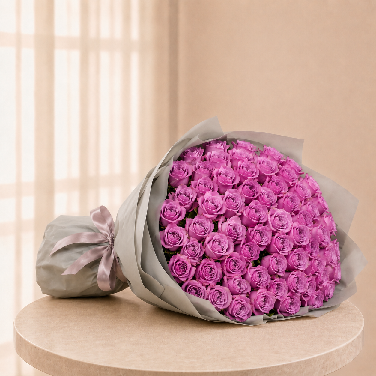 Luxury Large Lilac Rose Bouquet | 50 Premium Lilac Roses