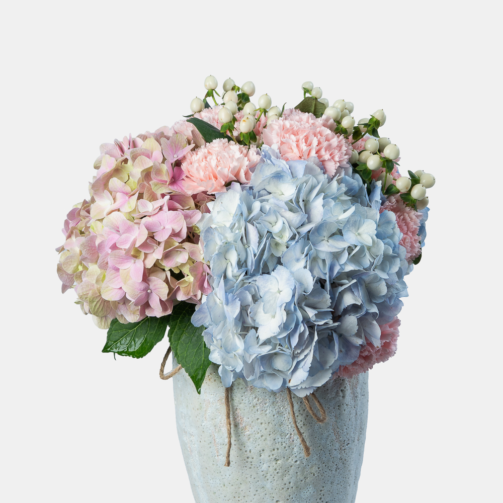 Pink & Blue Hydrangea Vase Arrangement | Luxury Floral Gift for Special Occasions 2