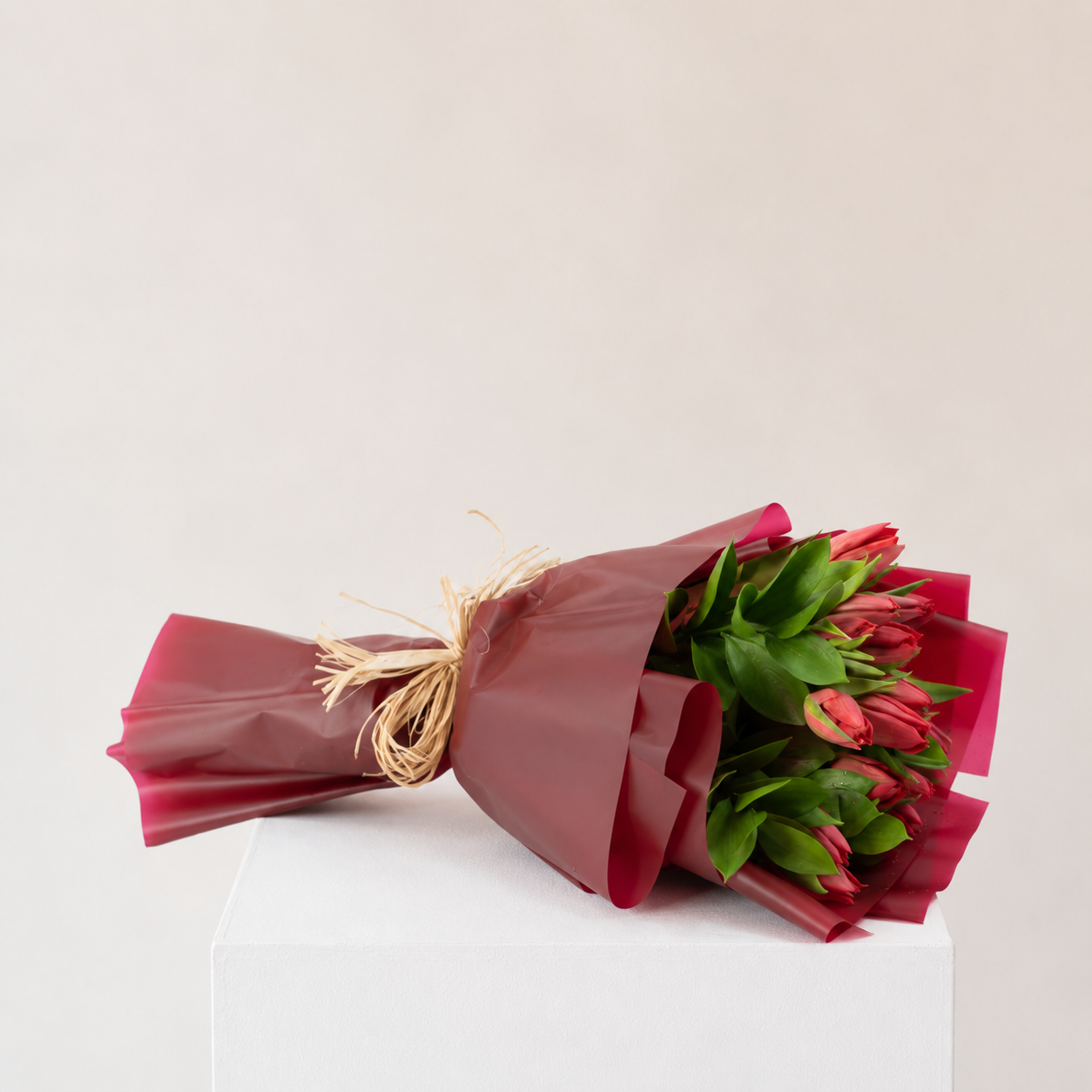 Luxury Red Tulip Bouquet | 20 Fresh Red Tulips