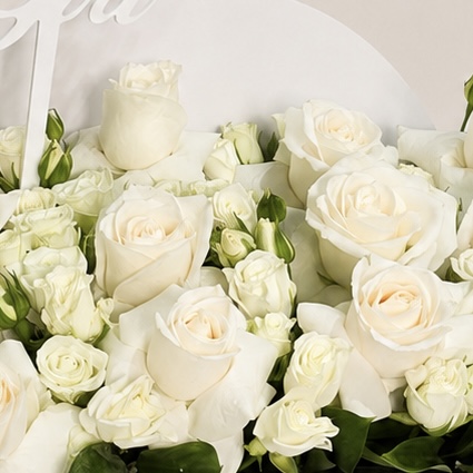 Luxury White Rose Box for New Baby Girl – Welcome Baby Girl 5