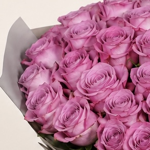 Luxury Large Lilac Rose Bouquet | 50 Premium Lilac Roses 8