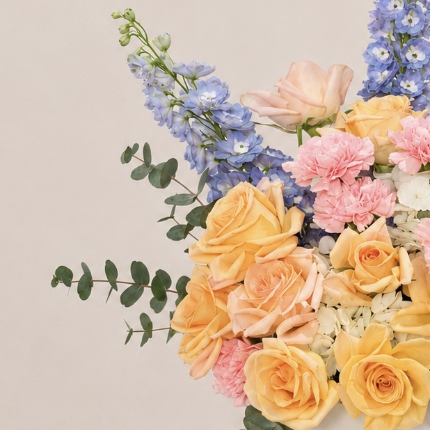 Luxury Mixed Flower Arrangement in Elegant White Box | Premium Fresh Flowers | Flori Mart Qatar 5