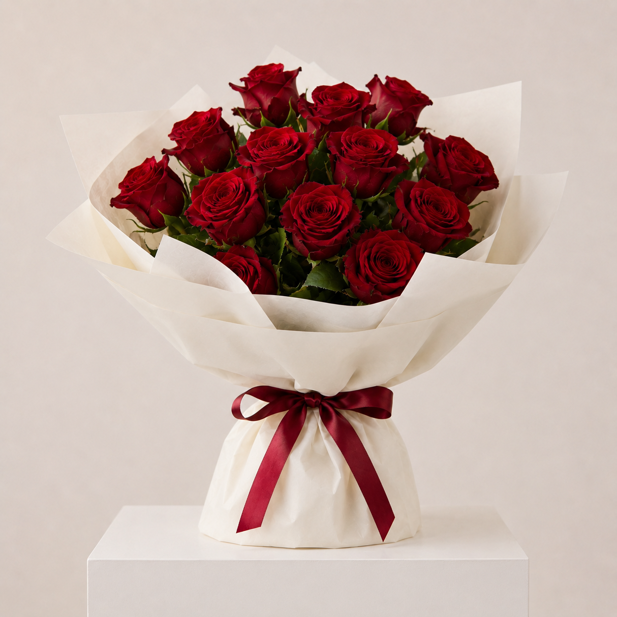 Luxury Small Red Rose Bouquet | 15 Premium Red Roses