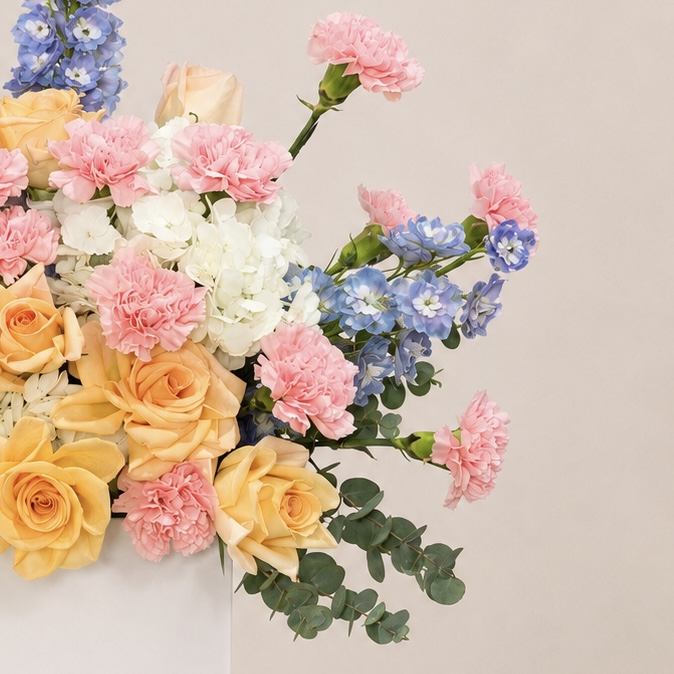 Luxury Mixed Flower Arrangement in Elegant White Box | Premium Fresh Flowers | Flori Mart Qatar 4