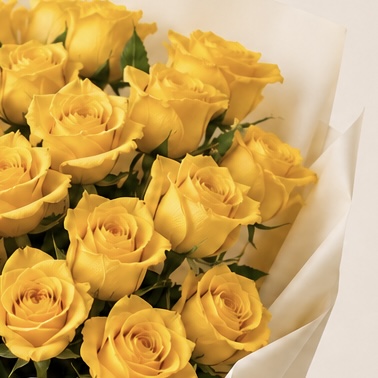 Small Yellow Rose Bouquet | 15 Fresh Yellow Roses 6