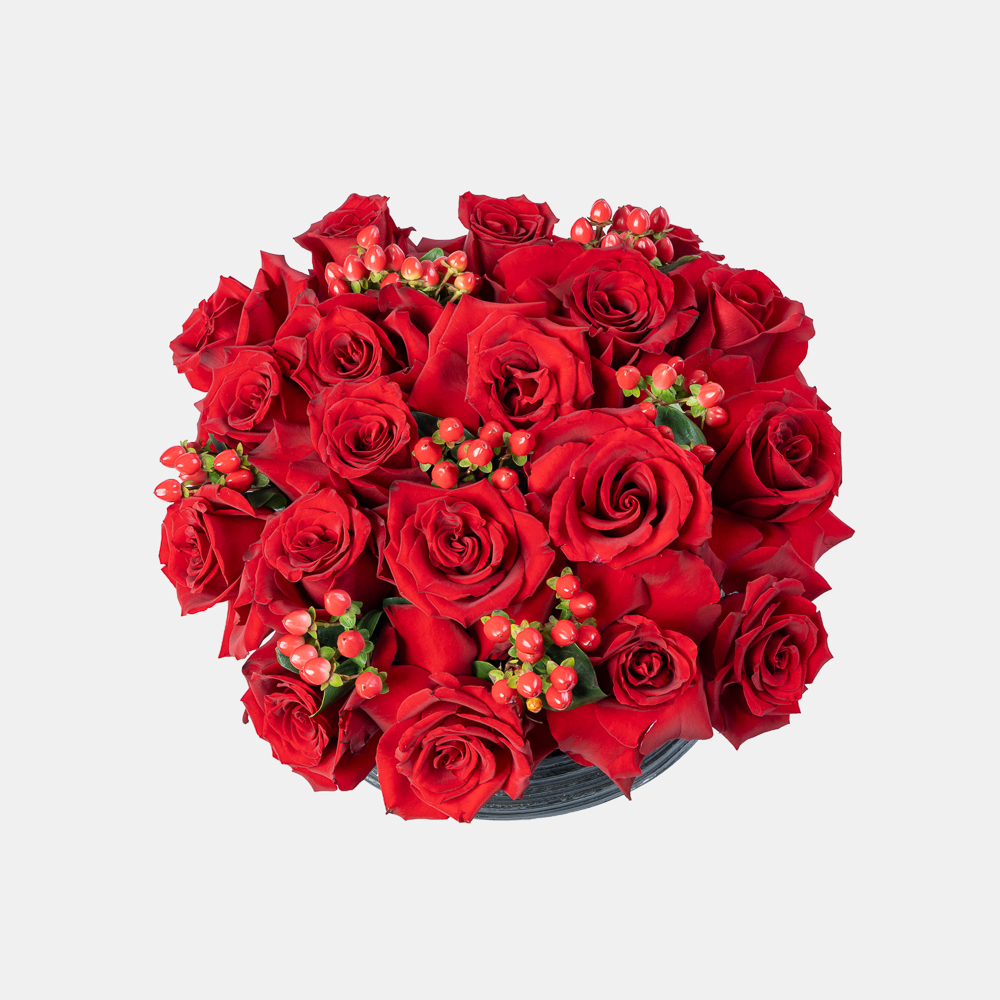Luxury Red Rose Arrangement – Elegant Romantic Rose Vase 2