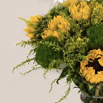 Sunflower Get Well Flower Arrangement in Glass Vase – Welcome Back Flowers 6