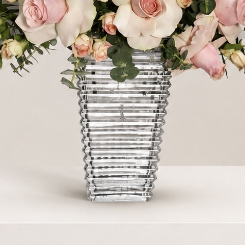Get Well Soon Pink Roses & White Orchids in Luxury Glass Vase 7