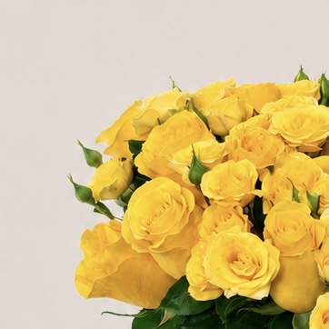 Luxury Yellow Rose Arrangement in Elegant Crystal Glass Vase | Premium Fresh Roses | Flori Mart Qatar 5