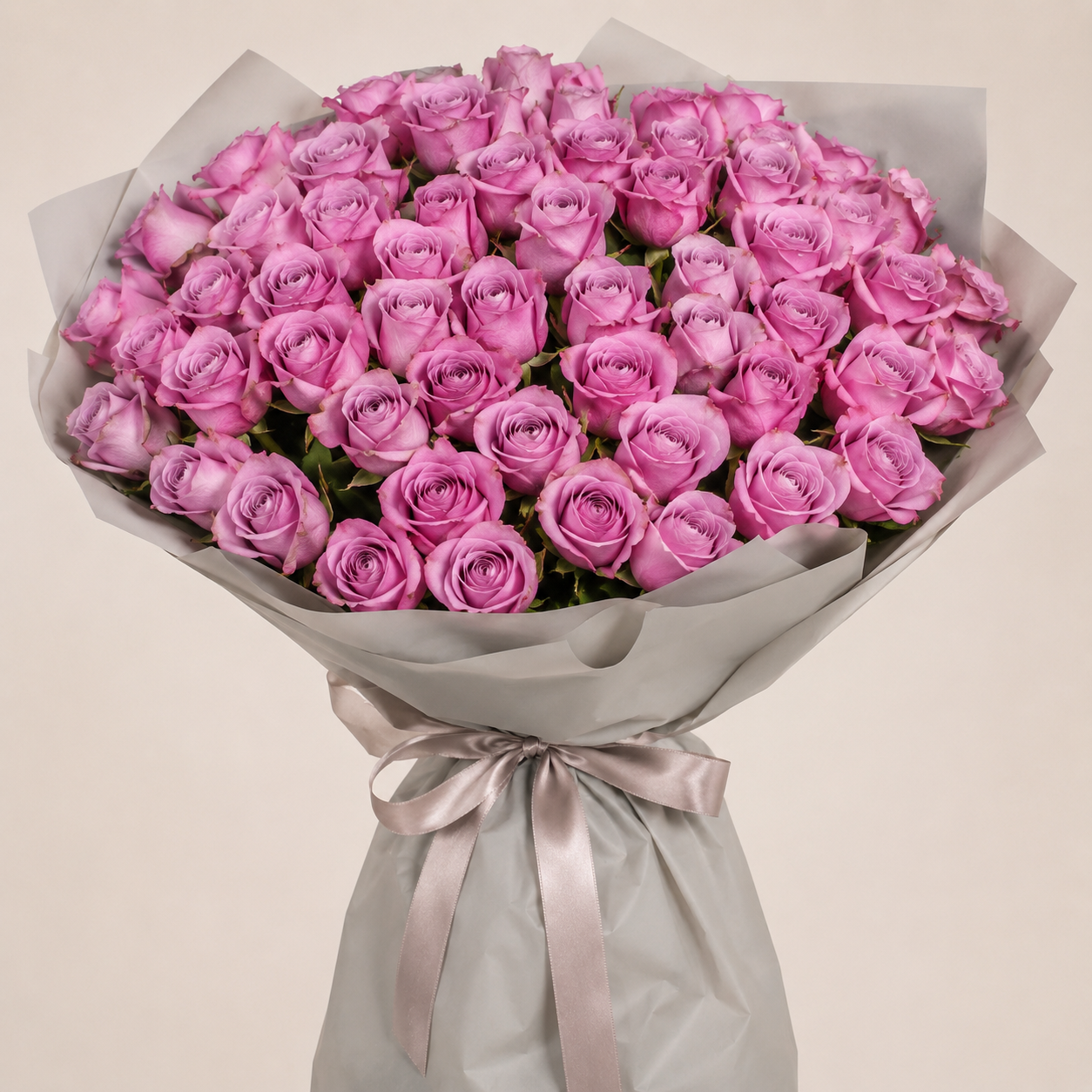 Luxury Large Lilac Rose Bouquet | 50 Premium Lilac Roses
