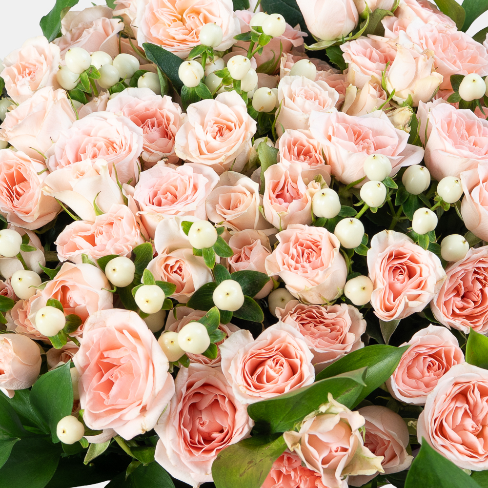 Blush Garden Rose Bouquet | Premium Spray Roses Bouquet | Flori Mart Qatar 2