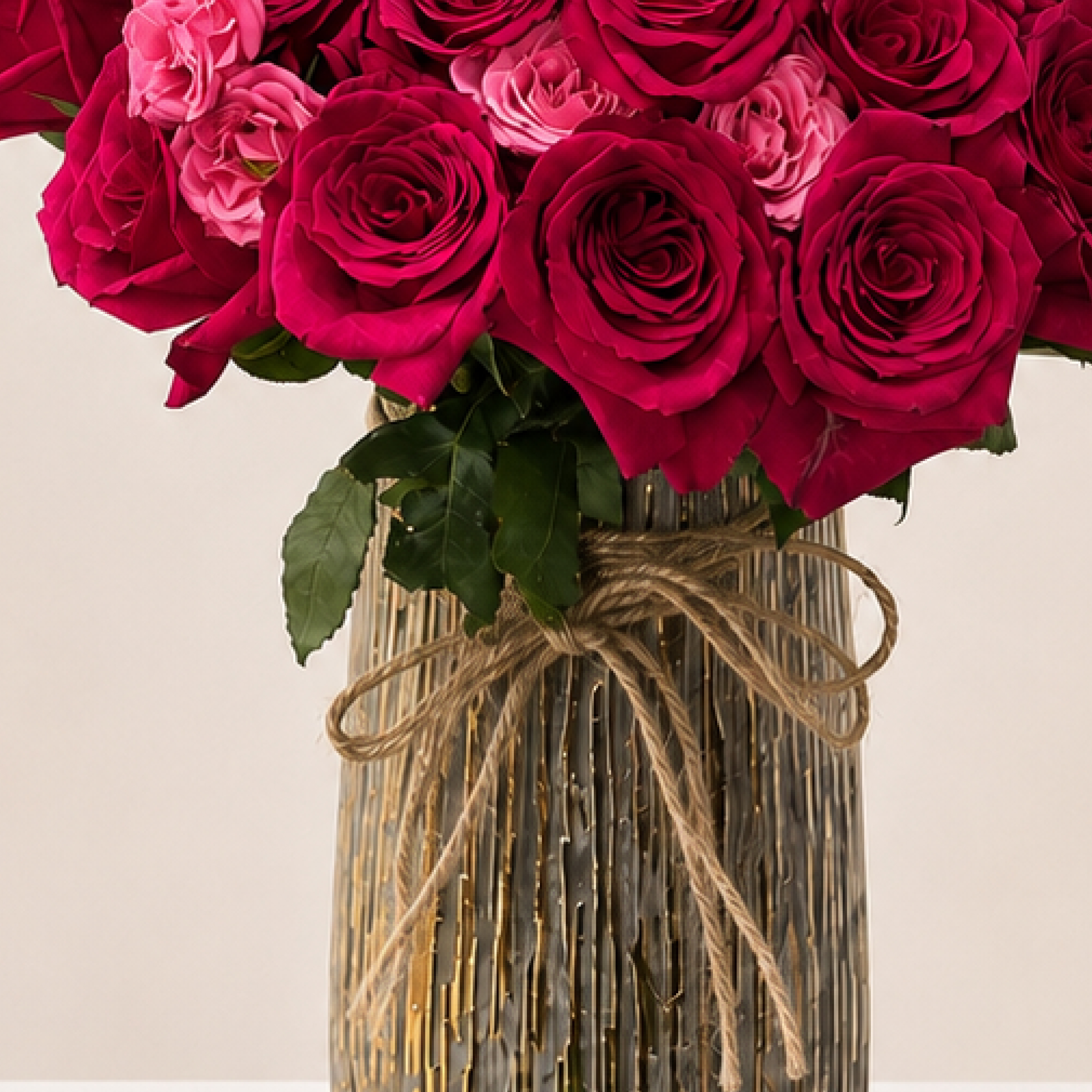 Luxury Pink & Red Rose Arrangement – Elegant Rose Vase for Special Occasions 3