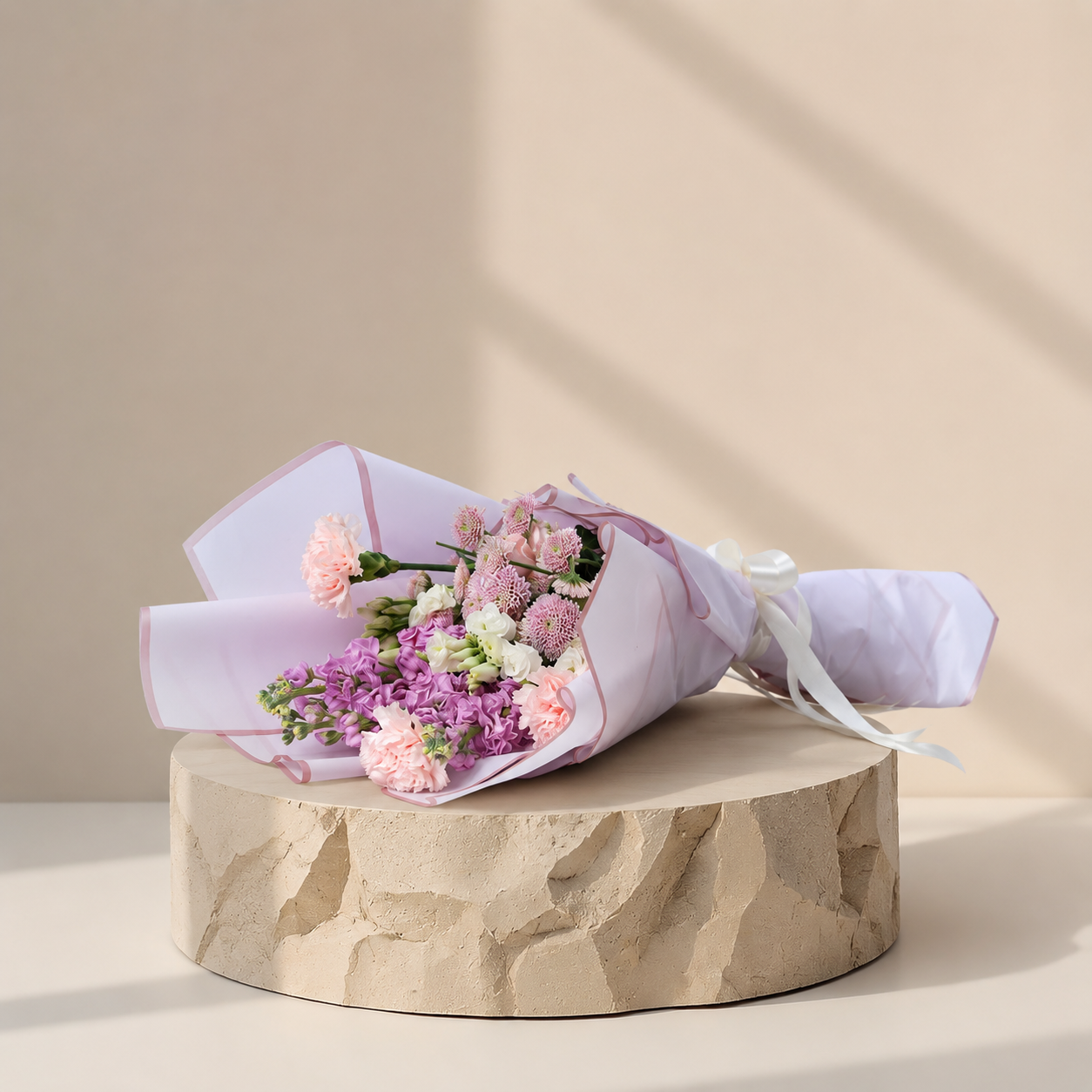 Pastel Spring Mixed Flower Bouquet | Premium Seasonal Floral Bouquet | Flori Mart Qatar