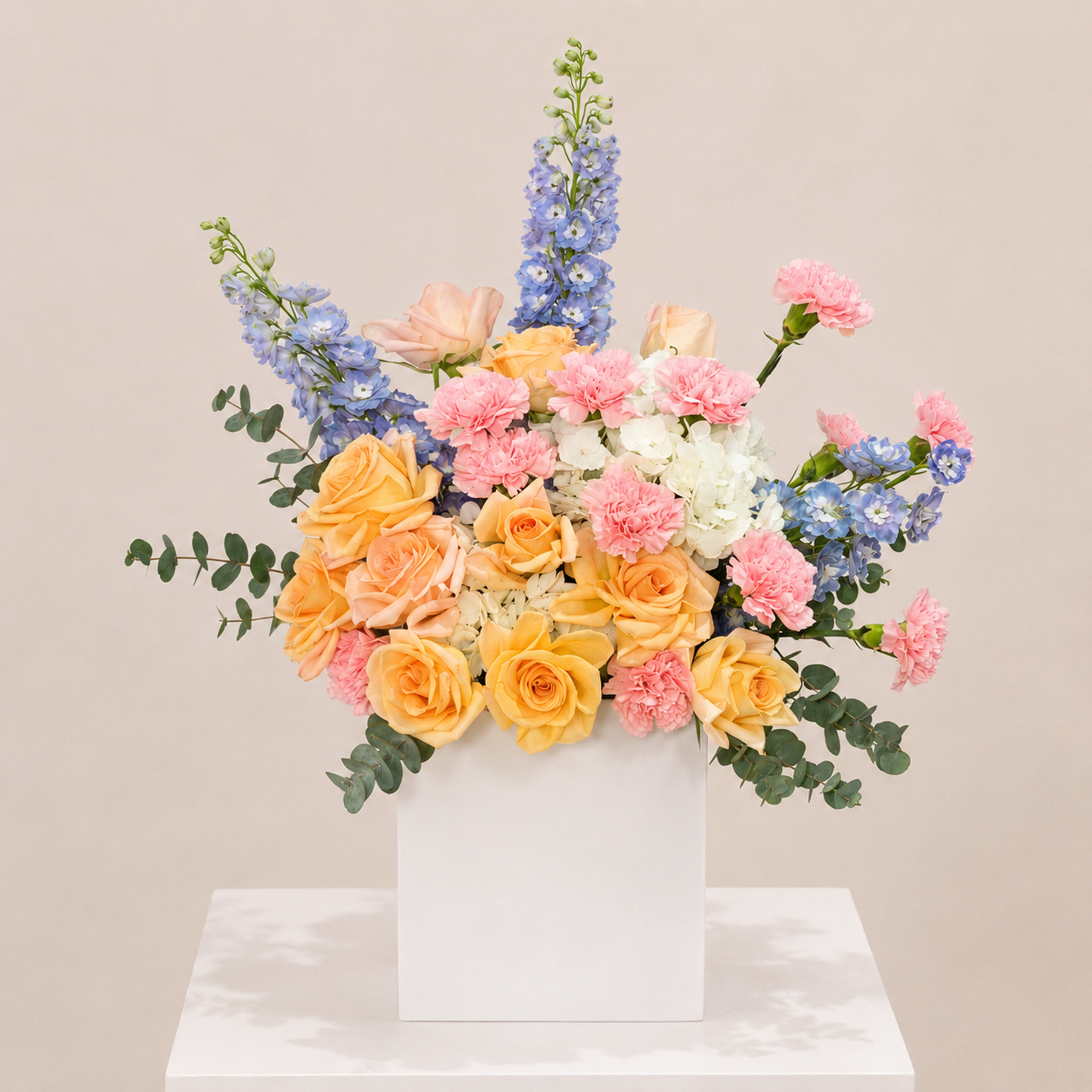 Luxury Mixed Flower Arrangement in Elegant White Box | Premium Fresh Flowers | Flori Mart Qatar 2