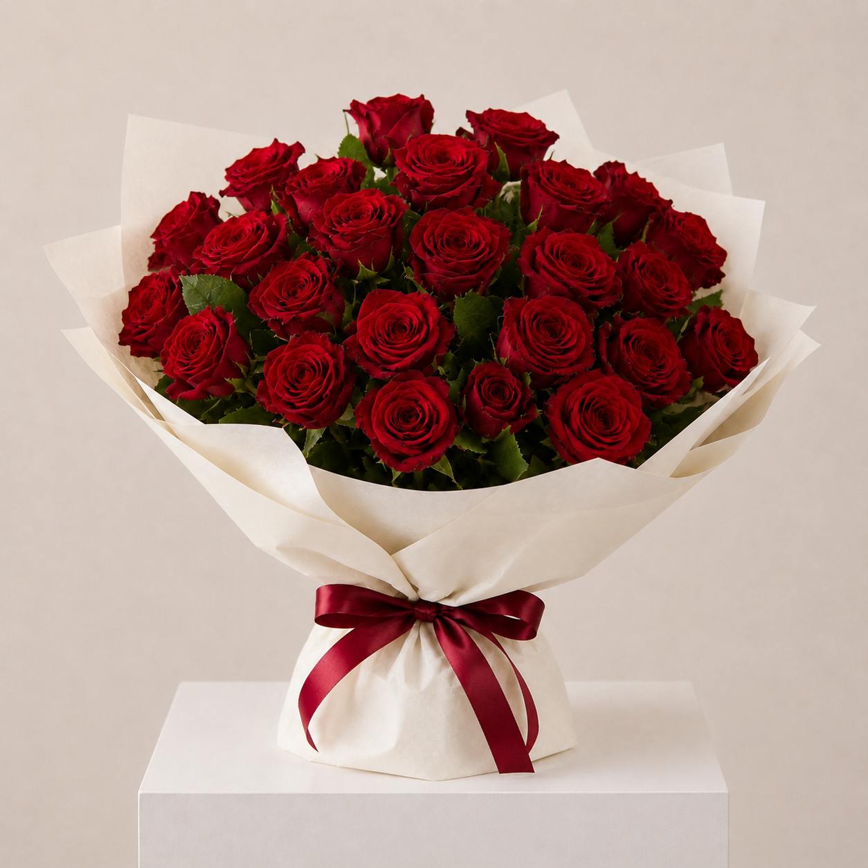 Luxury Medium Red Rose Bouquet | 25 Premium Red Roses