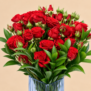 Red Spray Rose Vase – 10 Stems | Flori Mart Qatar 2