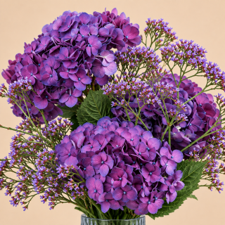 Purple Hydrangea Vase Arrangement | Flori Mart Qatar 3