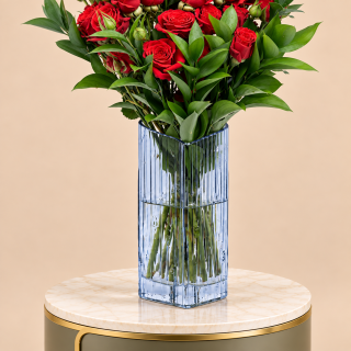 Red Spray Rose Vase – 10 Stems | Flori Mart Qatar 3